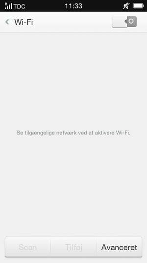 Slå Wi-Fi til