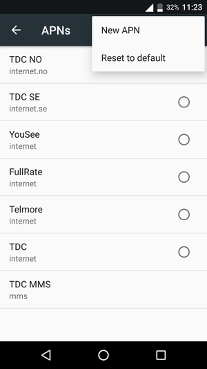 Select New APN