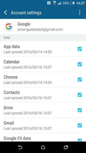 Make sure Contacts is selected