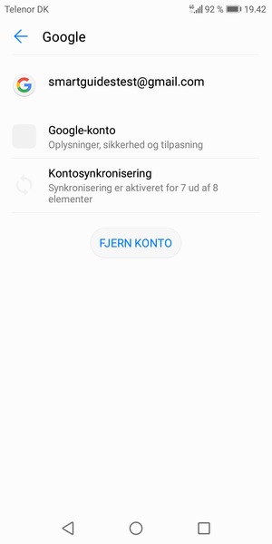 Vælg Kontosynkronisering