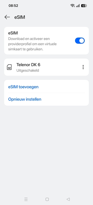Selecteer de Menu-knop
