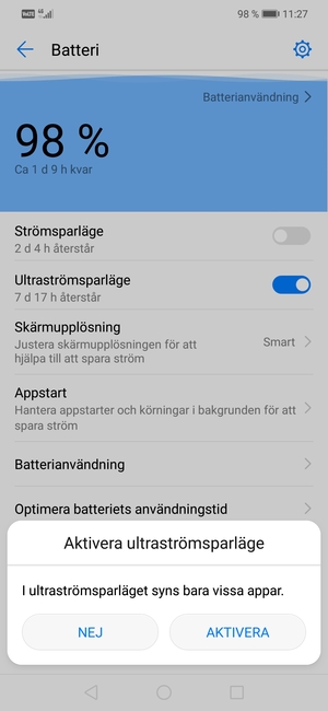 Välj AKTIVERA