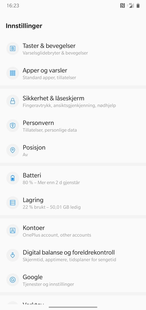 Bla til og velg Sikkerhet & låseskjerm