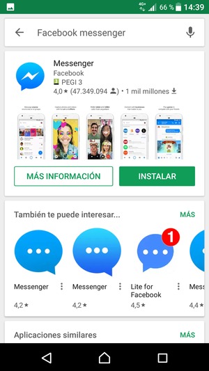 Seleccione la aplicación