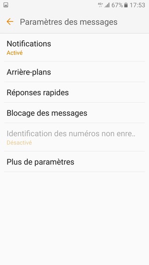 Sélectionnez Plus de paramètres