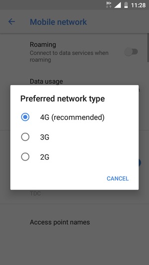 Select your preferred option