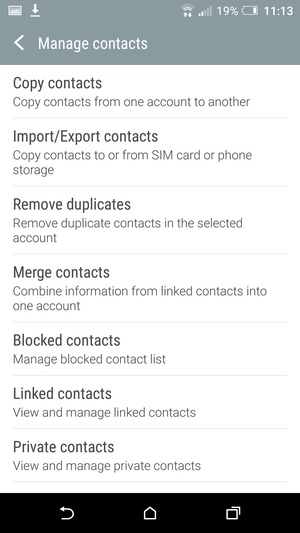Select Import/Export contacts