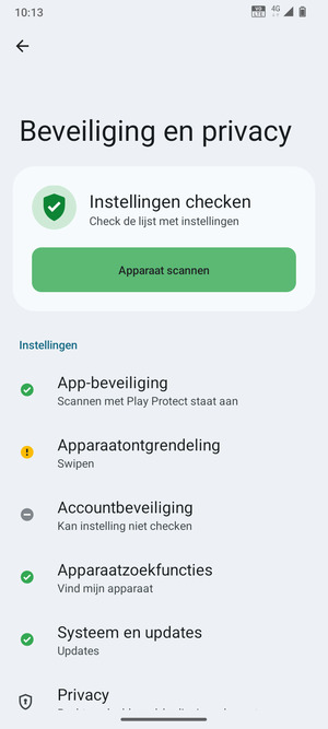 Selecteer Apparaatontgrendeling