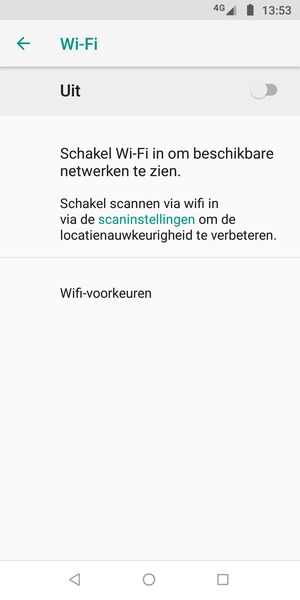 Schakel Wi-Fi in