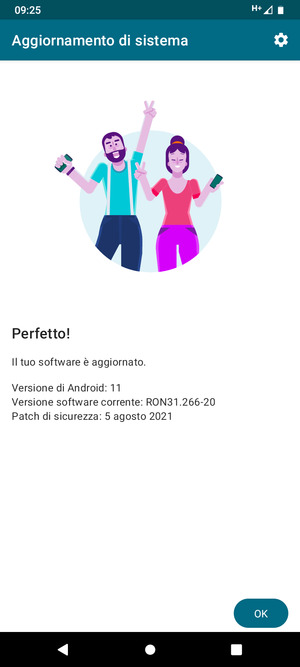 Se il tuo telefono è aggiornato, seleziona OK