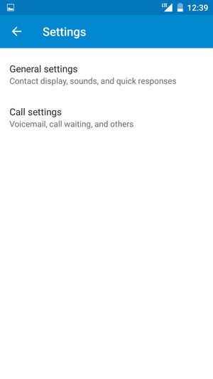 Select Call settings