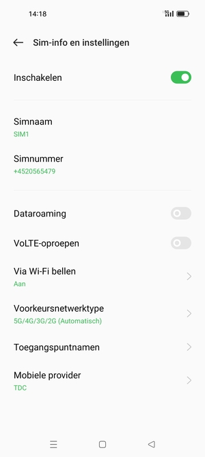 Selecteer Voorkeursnetwerktype