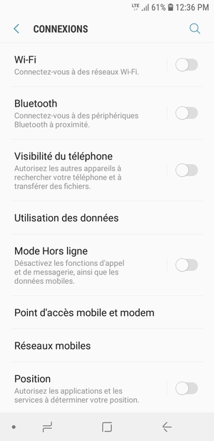Sélectionnez Réseaux mobiles