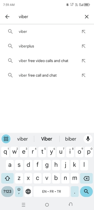 Enter the app name and select Search