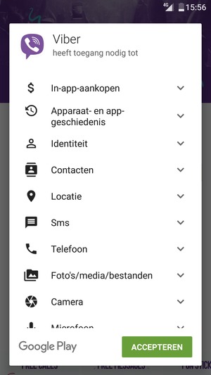 Selecteer ACCEPTEREN