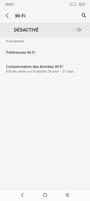 Activer le Wi-Fi