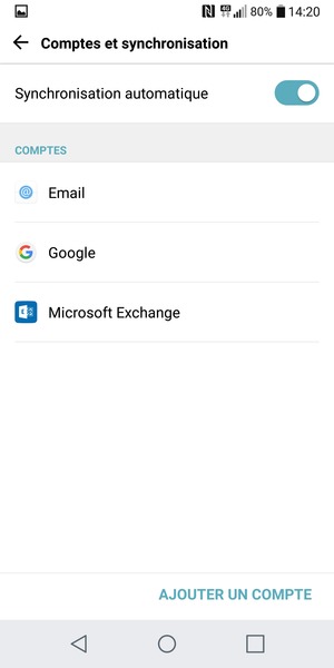 Sélectionnez Google