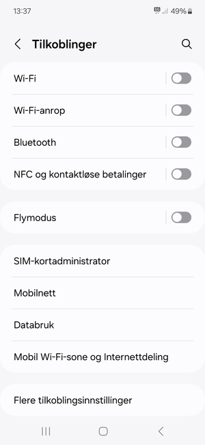Velg Wi-Fi