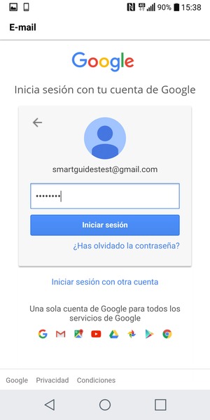 Introduzca su contraseña y seleccione Iniciar sesión