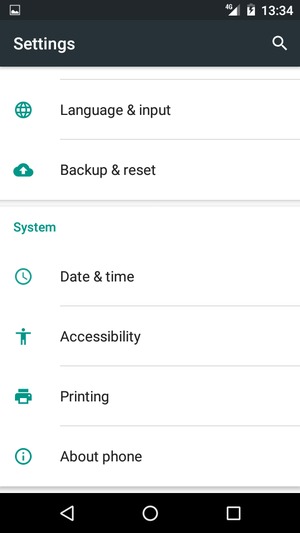 Scroll to and select About phone