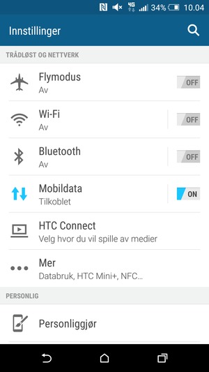 Velg Mobildata