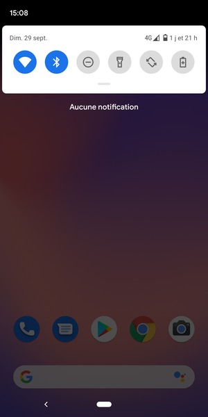 Déroulez à nouveau le menu du haut