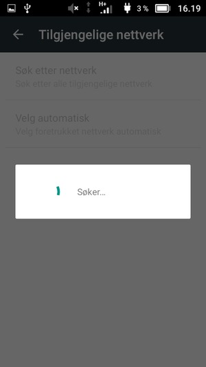 Vent til søket til ferdig