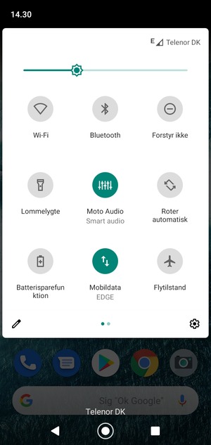 Vælg Indstillinger-knappen