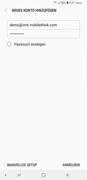 Geben Sie Ihre E-Mail-Adresse und Ihr Passwort ein. Wählen Sie ANMELDEN