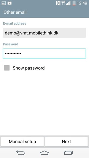 Enter your E-mail address and Password. Select Next