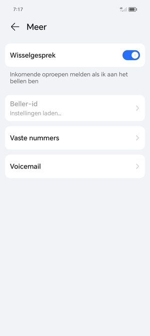 Selecteer Voicemail