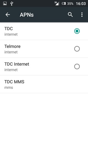 Select the Menu button
