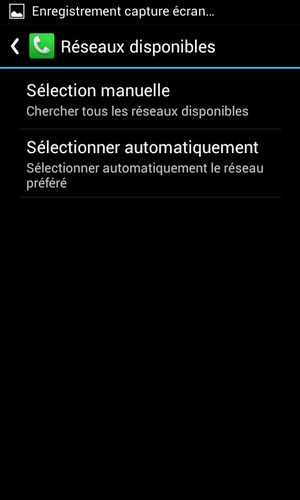 Sélectionnez Sélection manuelle
