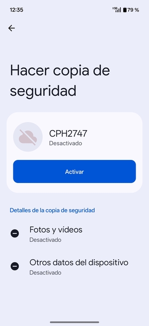 Seleccione Activar