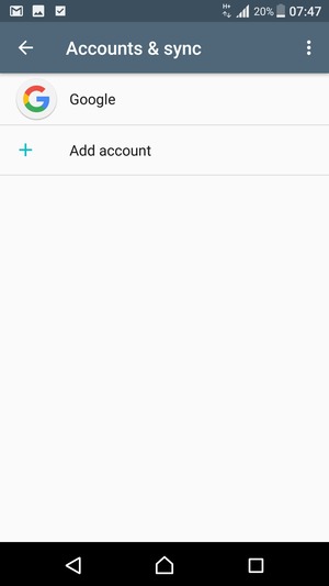 Select your Google account