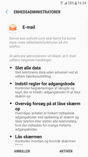 Vælg AKTIVER
