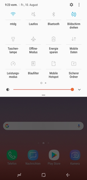 Wählen Sie  Lautlos, um wieder in den Ton-Modus zu wechseln