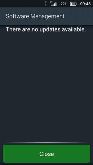 If your phone is up to date, select Close