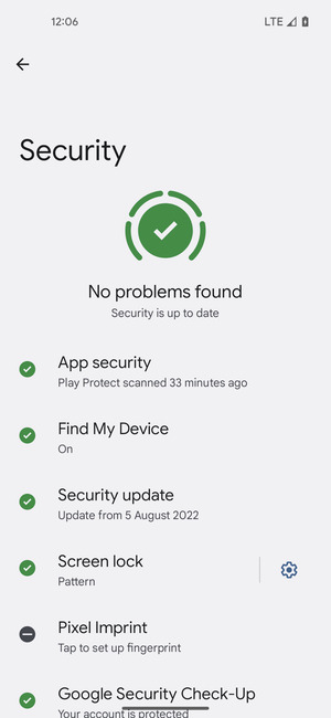 Your phone is now secure with a screen lock