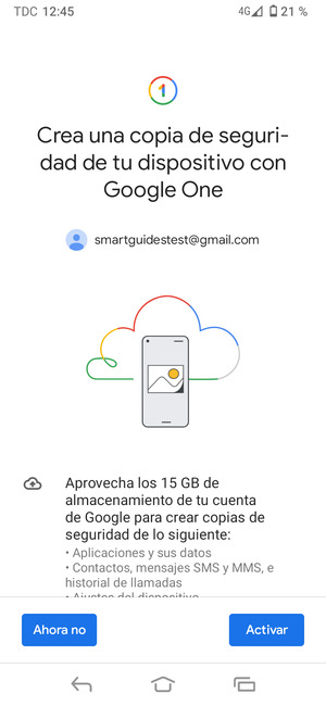 Seleccione Activar
