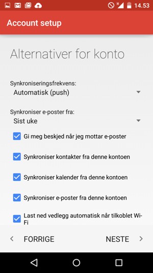 Velg NESTE