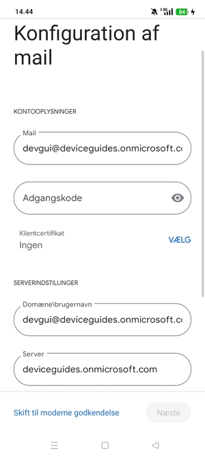 Indtast din adgangskode