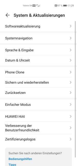 Wählen Sie Softwareaktualisierung