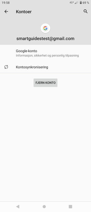 Velg Kontosynkronisering