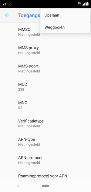 Selecteer Opslaan