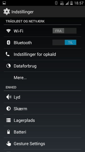 Slå Bluetooth fra