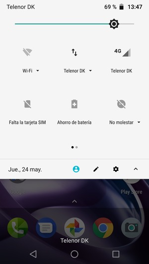 Ajuste el brillo al nivel requerido