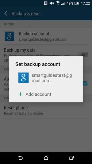 Select your account