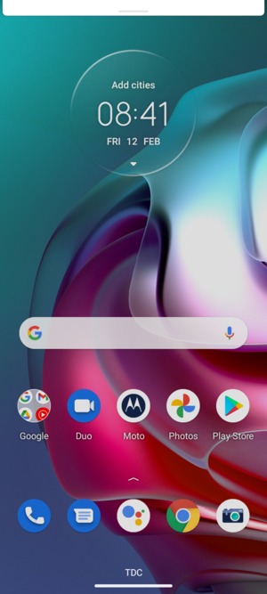Slide down the top menu