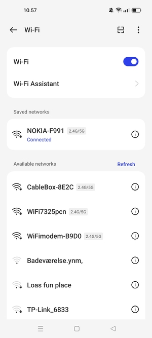 You are now connected to the Wi-Fi network